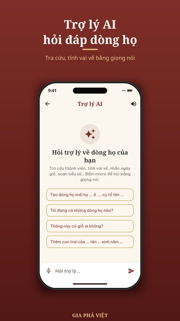 Trợ lý AI dòng họ