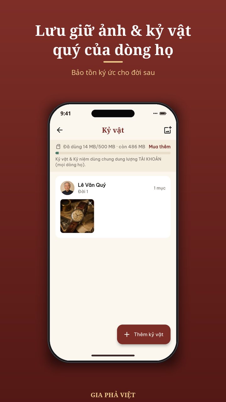 Kỷ vật của dòng họ
