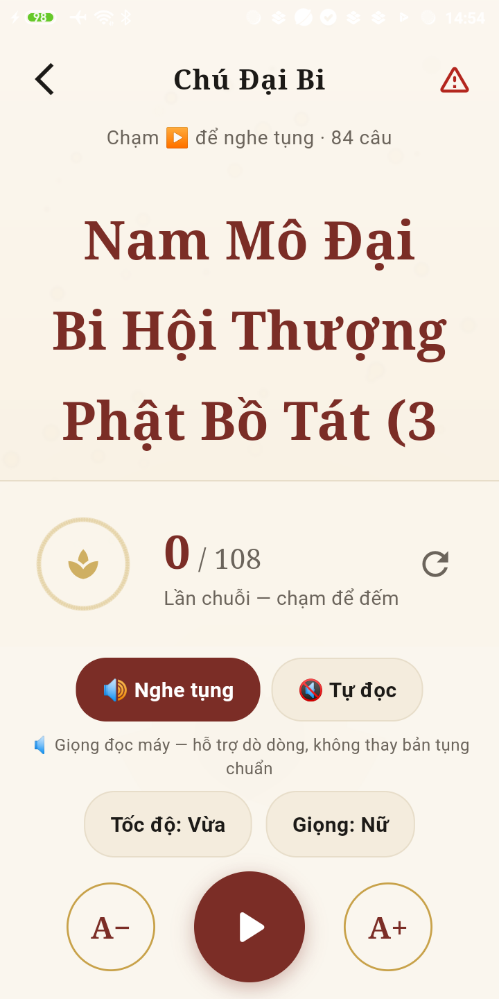 Chế độ chữ cực lớn cho người cao tuổi