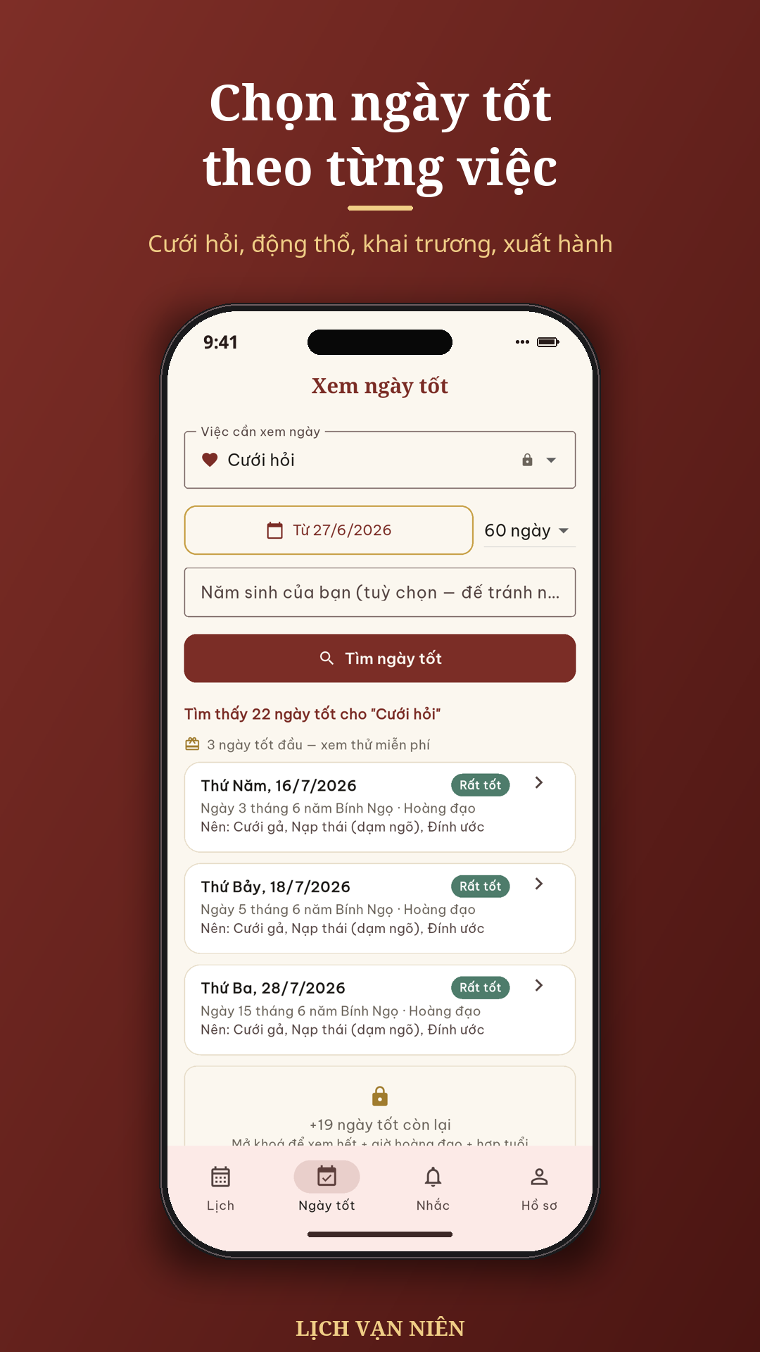 Chọn ngày tốt theo từng việc: cưới hỏi, động thổ, khai trương
