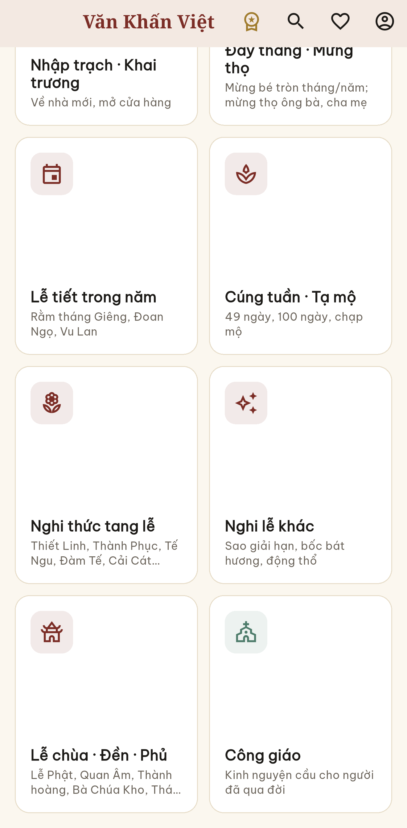 Đủ mọi dịp cúng lễ — giỗ, tang lễ, đền phủ